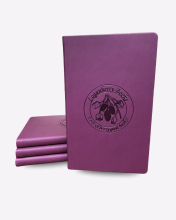 Loganberry purple leather notebook 